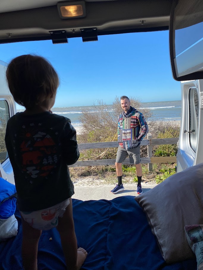 van life at the beach